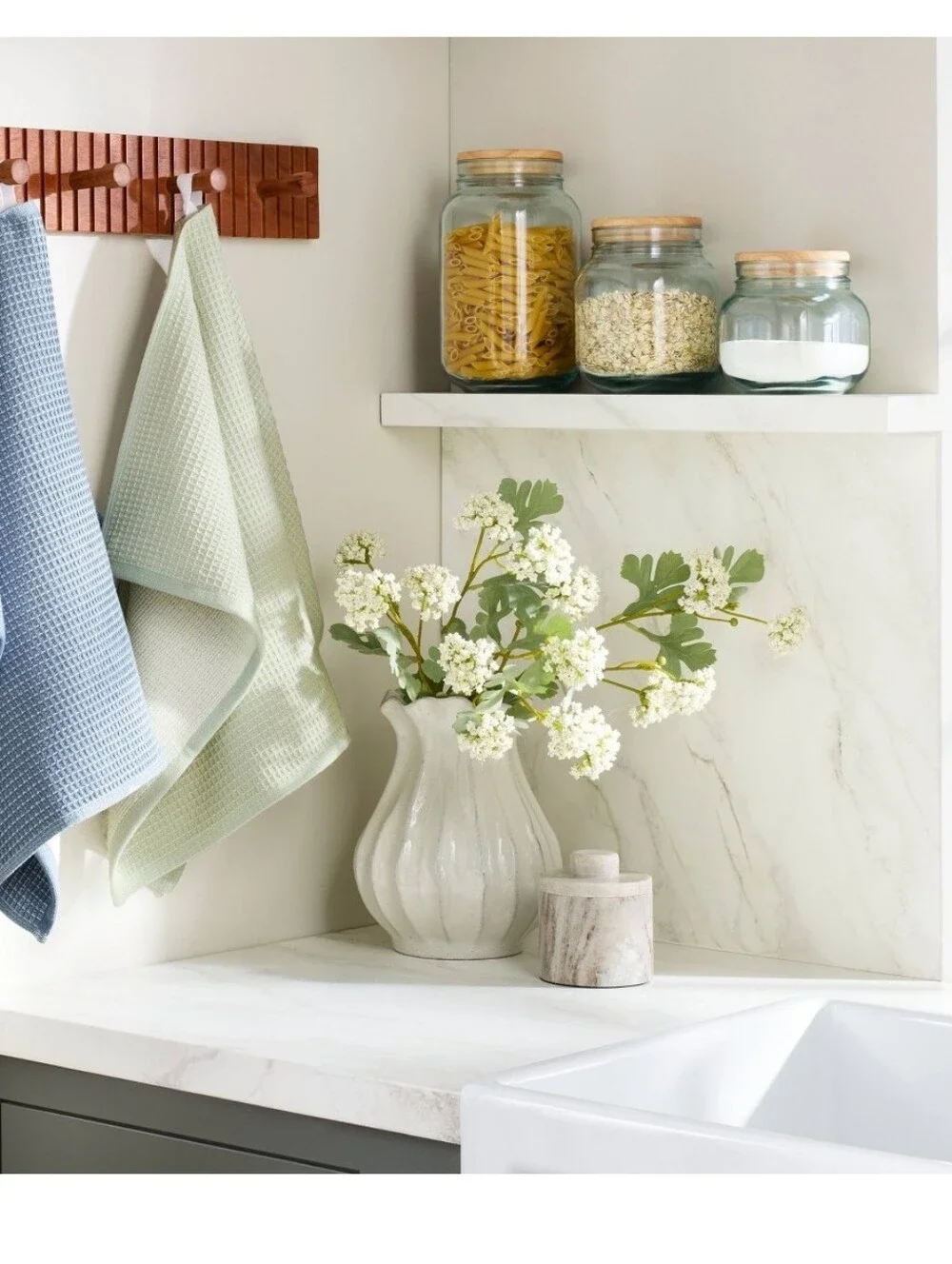 Hearth & Hand Recycled Glass 3 Pc. Canister Set